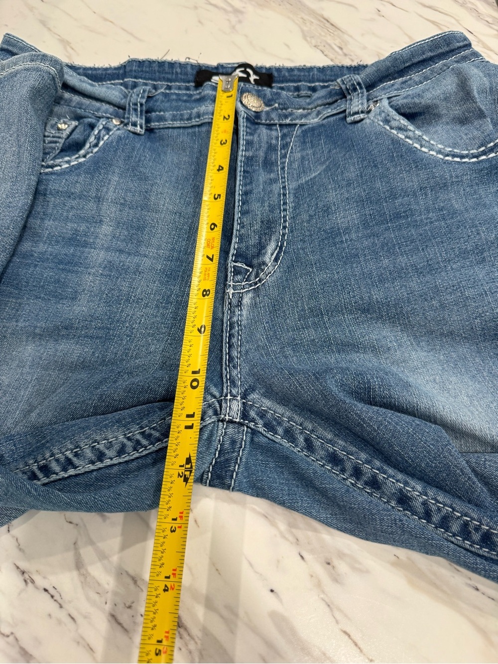 SKYPremium Collection Women's Jeans Size 15/16 Flare Leg High Rise Blue Denim - Picture 7 of 14